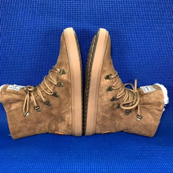 SKECHERS FAUX FUR Women`s Size 7.5 Brown Mid Calf Boots SN 44947 - Picture 5 of 8
